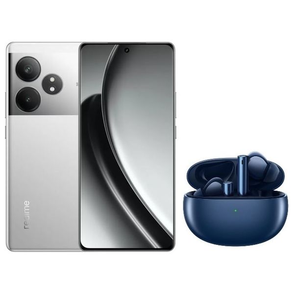 ريلمي GT6 - دبل سيم - 512/16 كيكابايت + سماعة بلوتوث داخل الاذن ريلمي - Buds Air 5 - ازرق