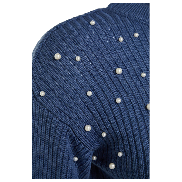 بلوزة نسائية قبة عالية ترينديول ميلا - ازرق