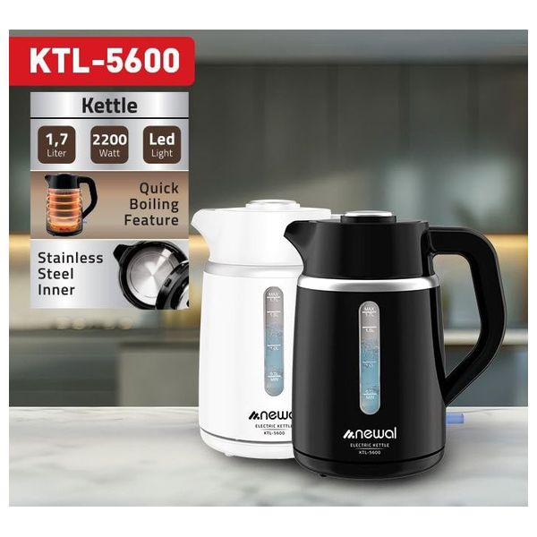  غلاية نوال - 2200 واط - 1.7 لتر  - KTL-5600 - اسود 