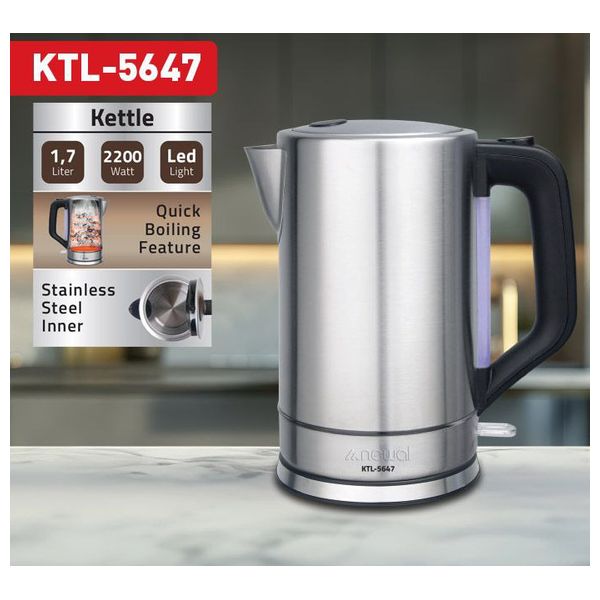  غلاية نوال - 2200 واط - 1.7 لتر  - KTL-5647 - ابيض 