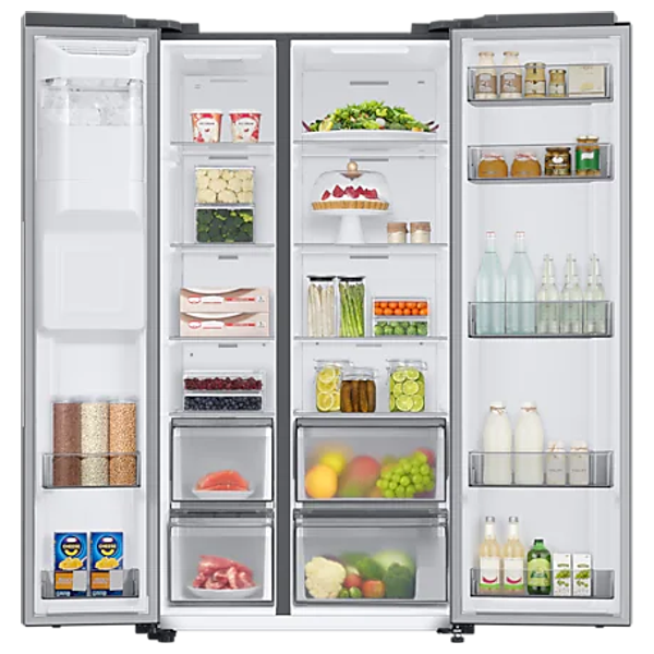  Samsung RS68A8820S9/LV - 22ft - Side By Side Refrigerator - Silver 