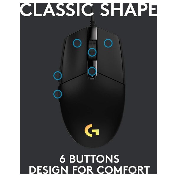Logitech G102 - Wired Gaming Mouse - Black