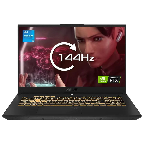  Asus Laptop 17.3-Inch - TUF Gaming FX707ZC4-HX062 - Core i5-12500H - 16GB/1TB SSD - RTX 3050-4GB - DOS 