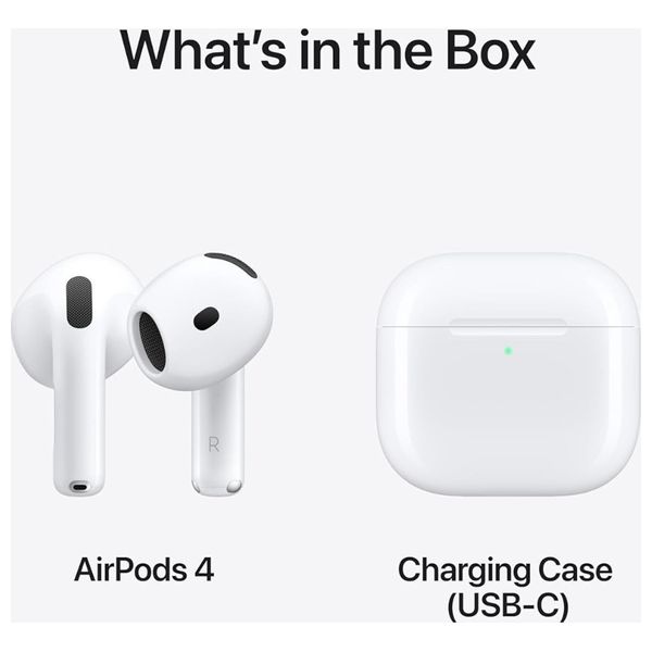  Apple Airpods 4 - Bluetooth Headphone In Ear - With Active Noise Cancellation - White 