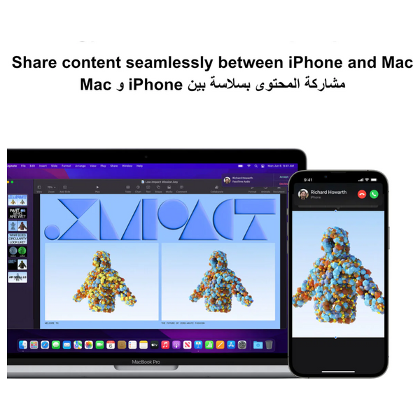 لابتوب ابل ماك بوك برو 13.2" - M2 8-Core - 8GB RAM - 256GB SSD - 10-Core - MacOS - رمادي