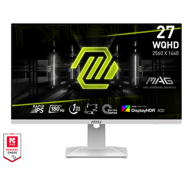 شاشة حاسبة ام اس اي 27-انج فئة MAG 274QRFW - سرعة الاستجابة 1ملي ثانية - شاشة مسطحة - 180هيرتز - UWQHD