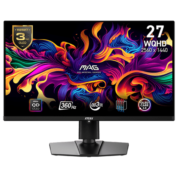 شاشة حاسبة ام اس اي مسحطة 26.5-انج فئة MAG 271QPX QD-OLED - سرعة الاستجابة 0.03 ملي ثانية - 360 هيرتز - WQHD