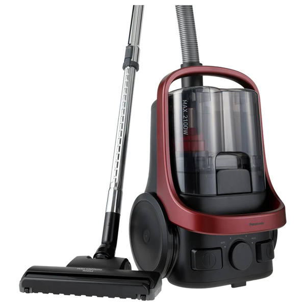  مكنسة باناسونيك كهربائية بدون كيس - 2100 واط - 2.2 لتر - MC-CL607R147 - احمر 