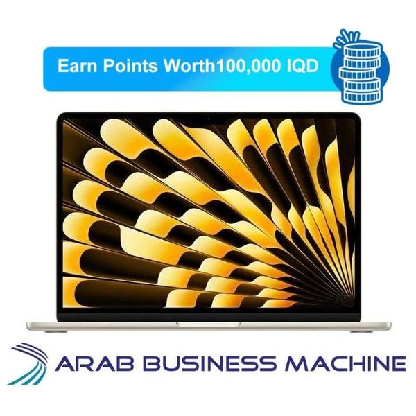  Apple 13-Inch - MacBook Air - M3 8-Core - 256GB SSD/16GB - 8-Core - MacOS - Starlight 