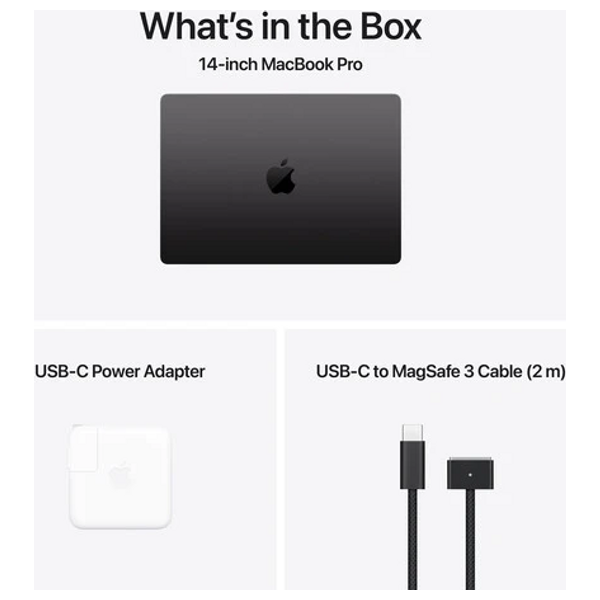 لابتوب ابل ماك بوك برو 14" - M4 10-Core - 24GB RAM - 1TB SSD - 10-Core - MacOS - اسود