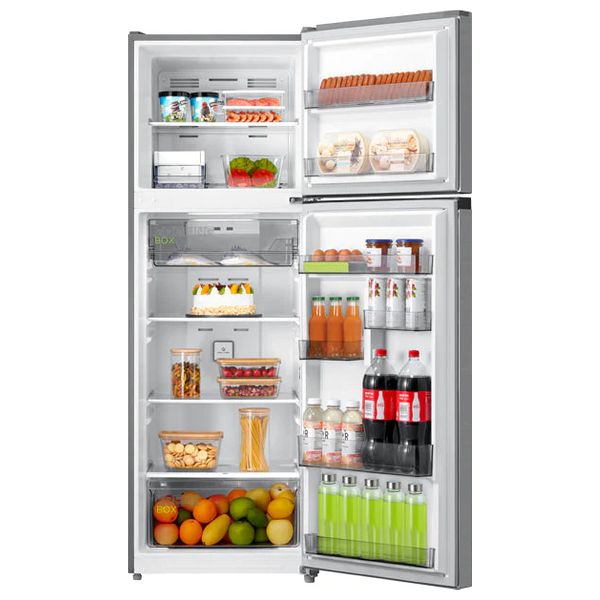  Midea MDRT580MTG46D - 20ft - Conventional Refrigerator - Stainless Steel + Midea MA500W200/WW - 20Kg - Top Loading Washing Machine - White 