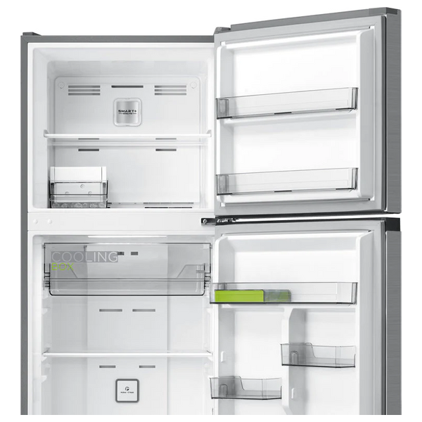  Midea MDRT580MTG46D - 20ft - Conventional Refrigerator - Stainless Steel + Midea MA500W200/WW - 20Kg - Top Loading Washing Machine - White 