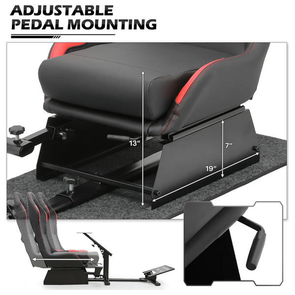 MoNiBloom Racing Simulator Cockpi - Gaming Seat - Red