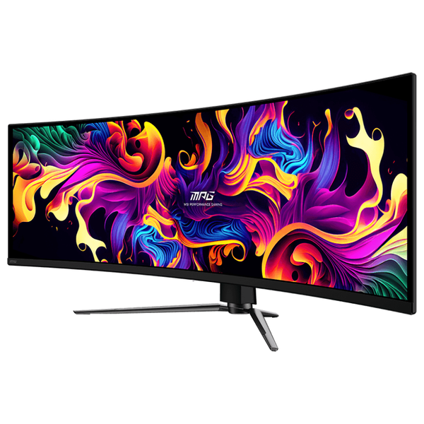 شاشة حاسبة مقوسة ام اس اي 49-انج MPG 491CQPX QD-OLED - سرعة الاستجابة 0.03 ملي ثانية بدقة DQHD وتردد 240 هيرتز  - 450 نيتس - لوحة نوع QD-OLED