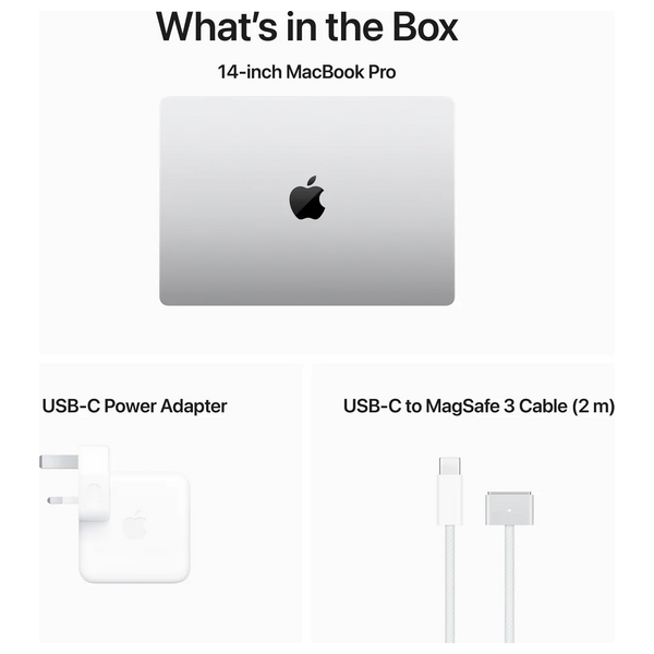  لابتوب ابل ماك بوك 14" - Pro - M3 Max 14-Core - 36GB RAM - 1TB SSD - 30-Core - MacOS - سلفر 