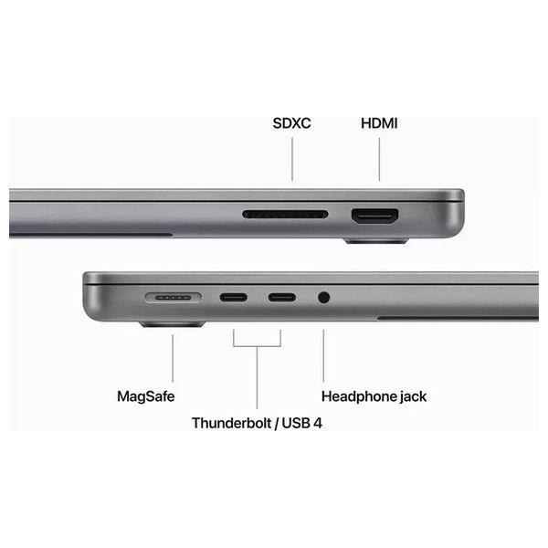  Apple MacBook Pro 14-Inch ( M3 chip-8Core - 8GB-512 SSD - GPU 10-Core )  XDR screen - Space Gray 