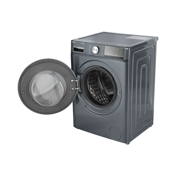 Denka MWM-10GFL - 10Kg - 1400RPM - Front Loading Washing Machine - Gray + Denka IST-3100BL - Steam Iron - Cyan