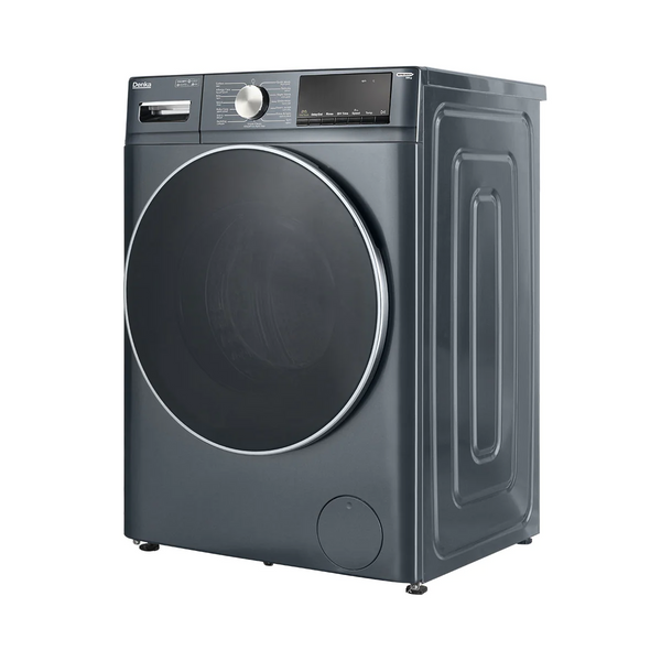 Denka MWM-10DGFL - 10/6Kg - 1400RPM - Front Loading Washing Machine & Dryer - Gray + Denka IST-3100BL - Steam Iron - Cyan