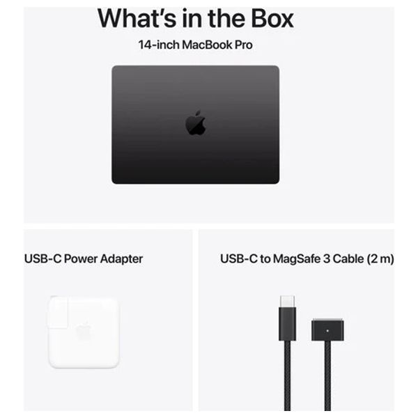 لابتوب ابل ماك بوك برو 14" - M4 Pro 14-Core - 24GB RAM - 1TB SSD - 20-Core - MacOS - اسود
