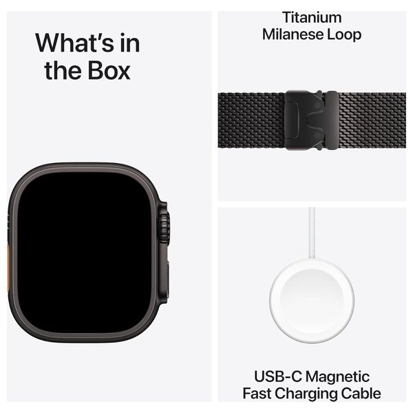  Apple Watch Ultra 2 2024 GPS + Cellular - 49mm - Titanium Case with Titanium Milanese Loop 