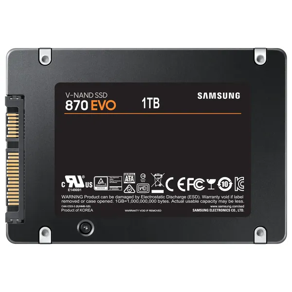  محرك أقراص الحالة الصلبة الداخلي سامسونج  - 1 تيرابايت - 870 EVO SATA III SSD 