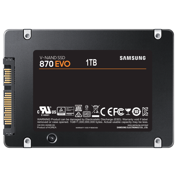  Samsung 870EVO - 1TB - Internal SSD Hard Drive - Black 