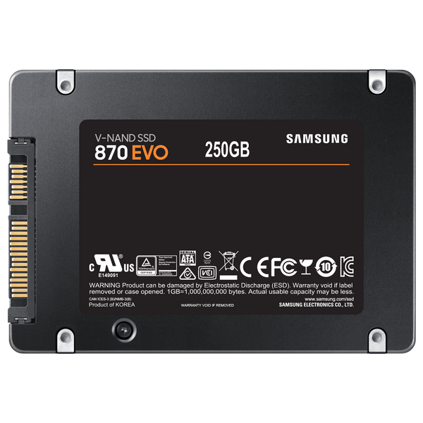  Samsung 870EVO - 250GB - Internal SSD Hard Drive - Black 
