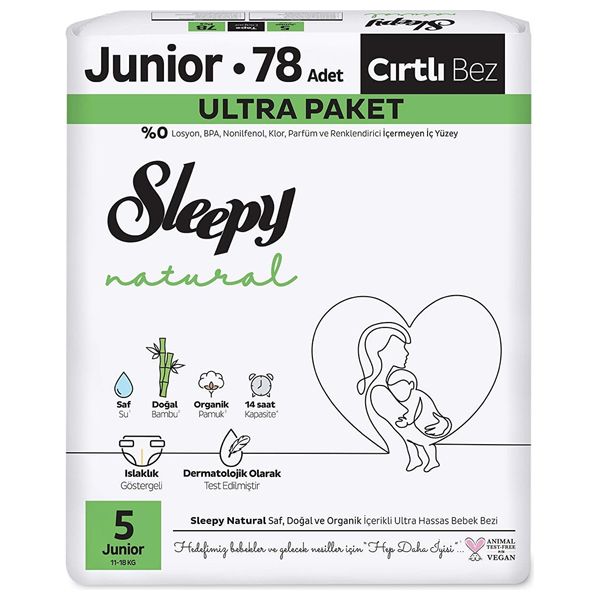 Sleepy Baby Diapers - Size 5 - 78 Diapers