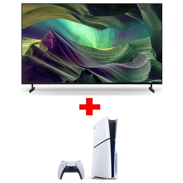  Sony 65-Inch X85L Series Smart 4K LED TV - Black + Sony + PlayStation 5 - 1TB Slim - White 