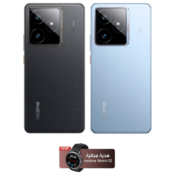 ريلمي جي تي 7 - دبل سيم - 512/12 كيكابايت - 6.78 انج - MediaTek Dimensity 9400e - بحجم بطارية 7000 ميلي امبير + ساعة سمارت ريلمي Watch S2