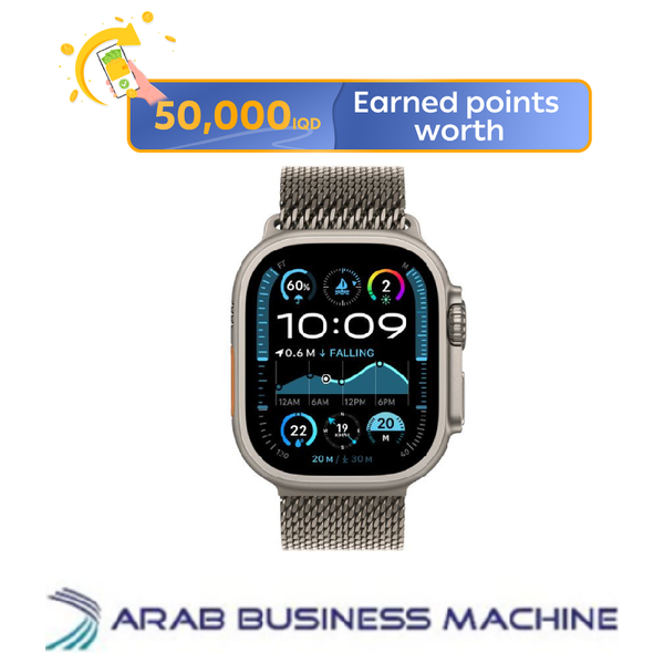 Watch Ultra 2 GPS + Cellular 49mm Natural Titanium Case with Natural Titanium Milanese Loop - L