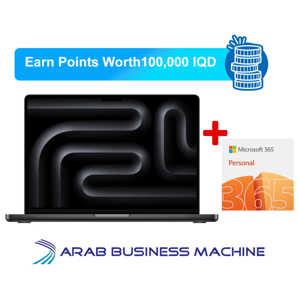  لابتوب ابل ماك بوك 14" - Pro - M3 Pro 12-Core - 18GB RAM - 1TB SSD - 18-Core - MacOS - اسود 