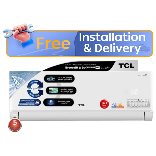 TCL TAC-12CHSA/TPB - 1 Ton - Wall Mounted Split - White - Inverter - AMP Control