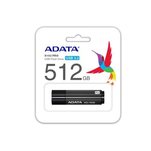 ADATA S102 Pro USB 3.2 - 512GB - USB Flash Drive - Black