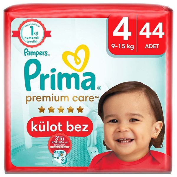  حفاضات بريما بريميوم كير مكسى مقاس 4 - 44 قطعة 