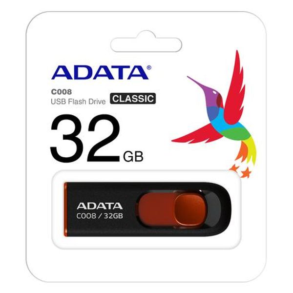 ADATA C008 USB 2.0 - 32GB - USB Flash Drive - Black