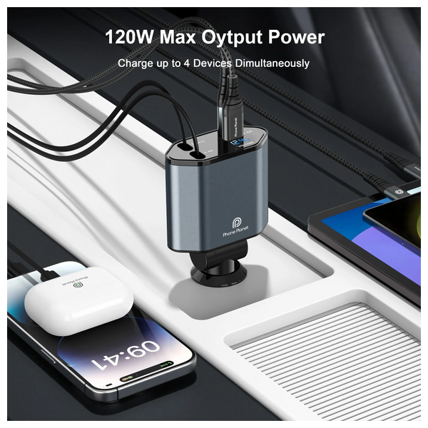  Phone Planet PP-CC06 120W - Car Charger - Black 