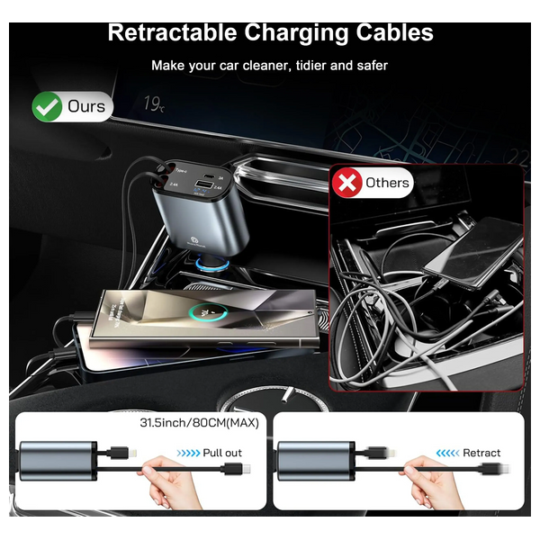  Phone Planet PP-CC06 120W - Car Charger - Black 