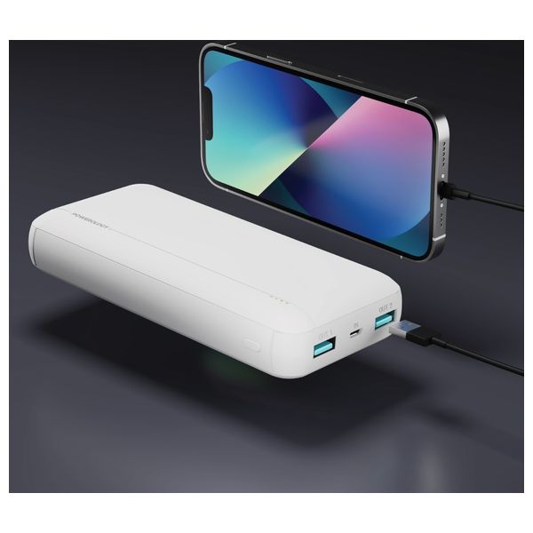 Powerology PPBCHA15-WH - 20000mah - Power Bank - White