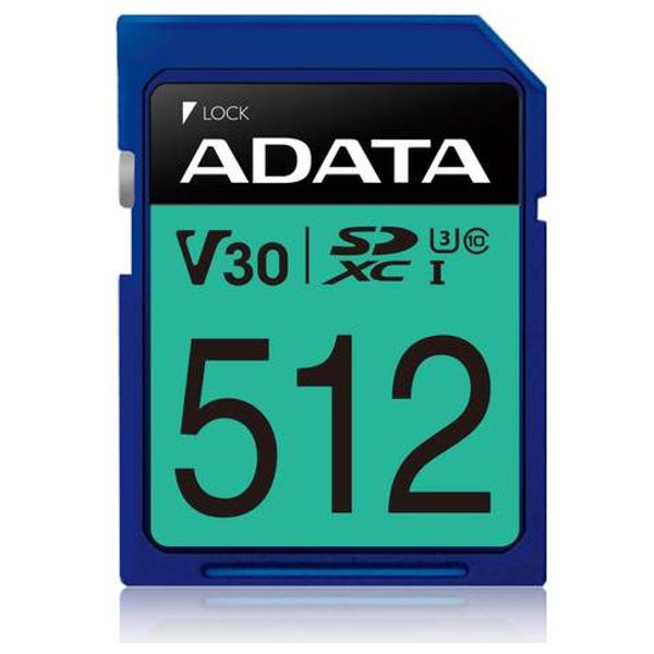 ADATA Premier Pro Memory Card SD 5.0 - 512GB - SD Card - Blue