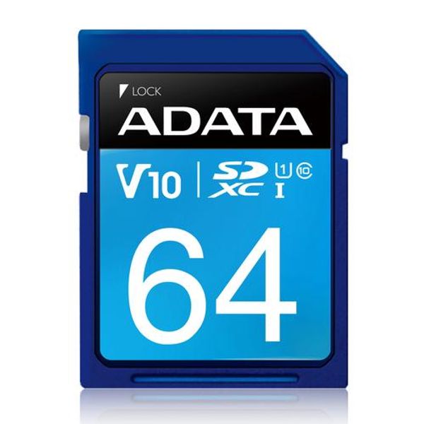 ADATA Premier Memory Card SDA 3.0 - 64GB - SD Card - Blue