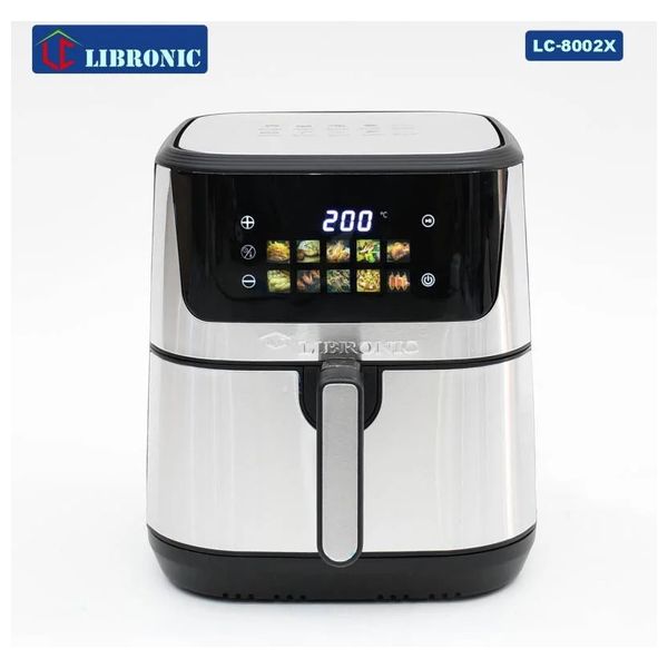  ليبرونيك قلاية هوائية رقمية - 2100 واط - 8 لتر - LC-8002X - فضي 