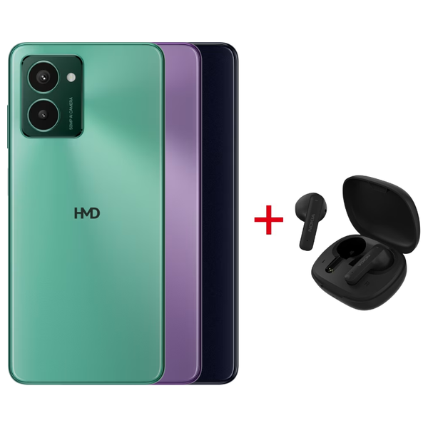 اتش ام دي Pulse برو - 256/8 كيكابايت - سيم + سماعة بلوتوث داخل الاذن نوكيا - Go Earbuds 2 - اسود