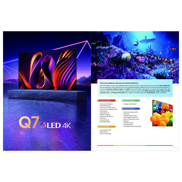  Hisense 55-Inch 55Q7Q Series - Smart - 4K - QLED - 144Hz - 2025 Model 