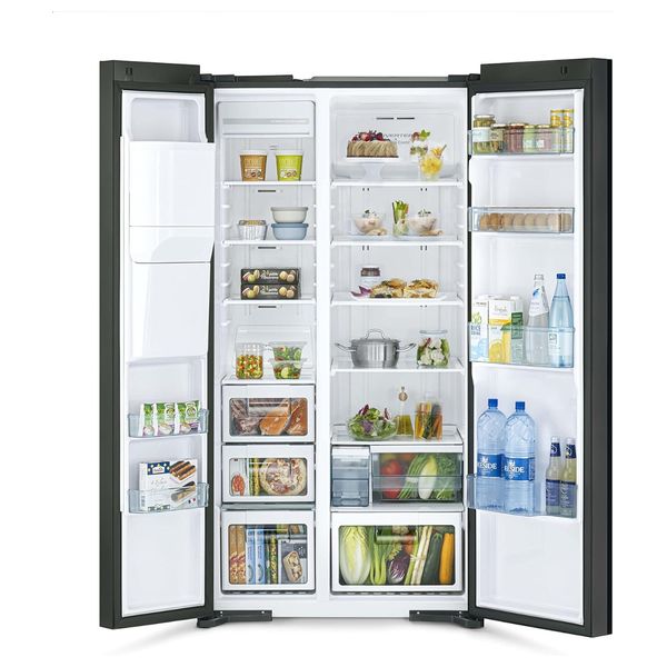  ثلاجة هيتاشي ذات التصميم الفرنسي - 21 قدم - R-SX700GPUQ0-GS - أبيض 