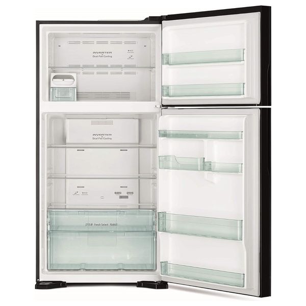  ثلاجة هيتاشي بابين - 23 قدم - R-VG760PUQ7-1 GPW - اسود زجاجي 