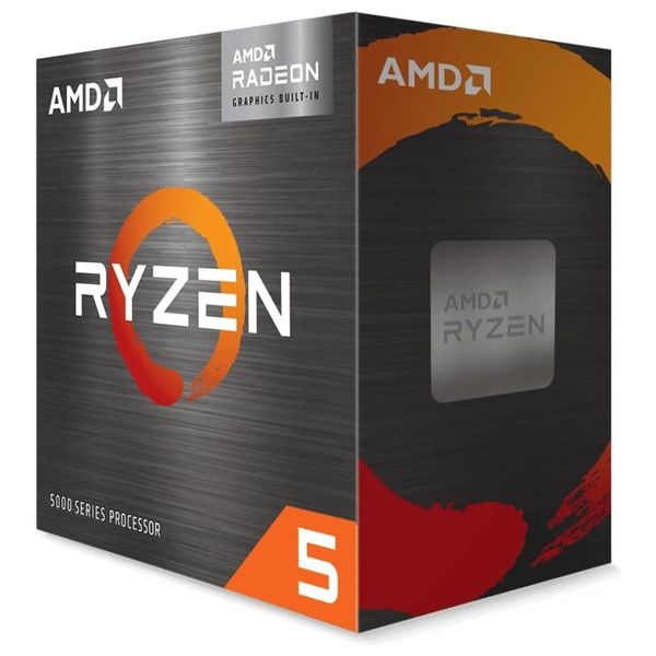 معالج AMD Ryzen 5 5600G مع العلبة - سداسي النواة - 12 خيط - مقبس AM4 - سرعة اساسية 3.9 كيكاهيرتز - 65 واط 
