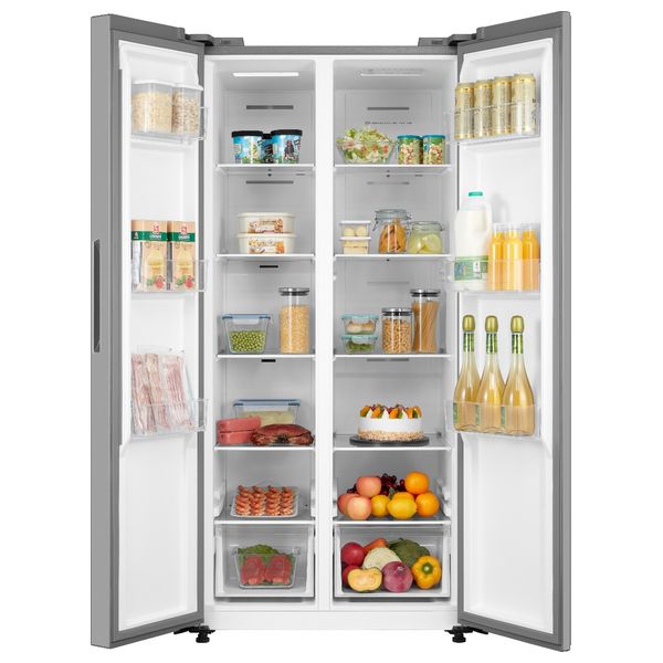  Elryan SBS598ASE - 16ft - Side By Side Refrigerator - Silver 