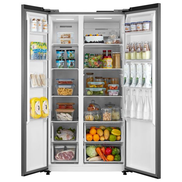  Elryan SBS769ASE - 23ft - Side By Side Refrigerator - Silver 