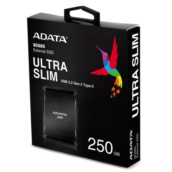 ADATA SC685 - 250GB - External SSD Hard Drive - Black